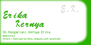 erika kernya business card